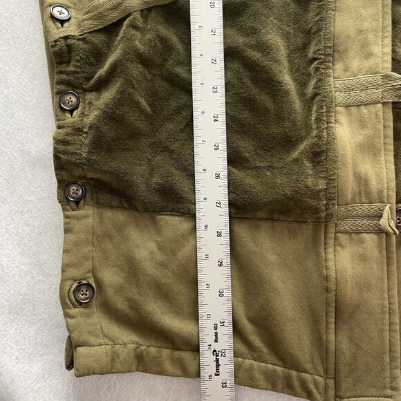 Nicolas K Cheyenne Sweatshirt Hoodie‎ XS Jacket Buttons Zip Velour Trim Green - Picture 4 of 8